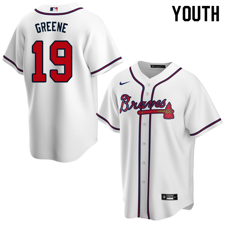 Nike Youth #19 Shane Greene Atlanta Braves Baseball Jerseys Sale-White